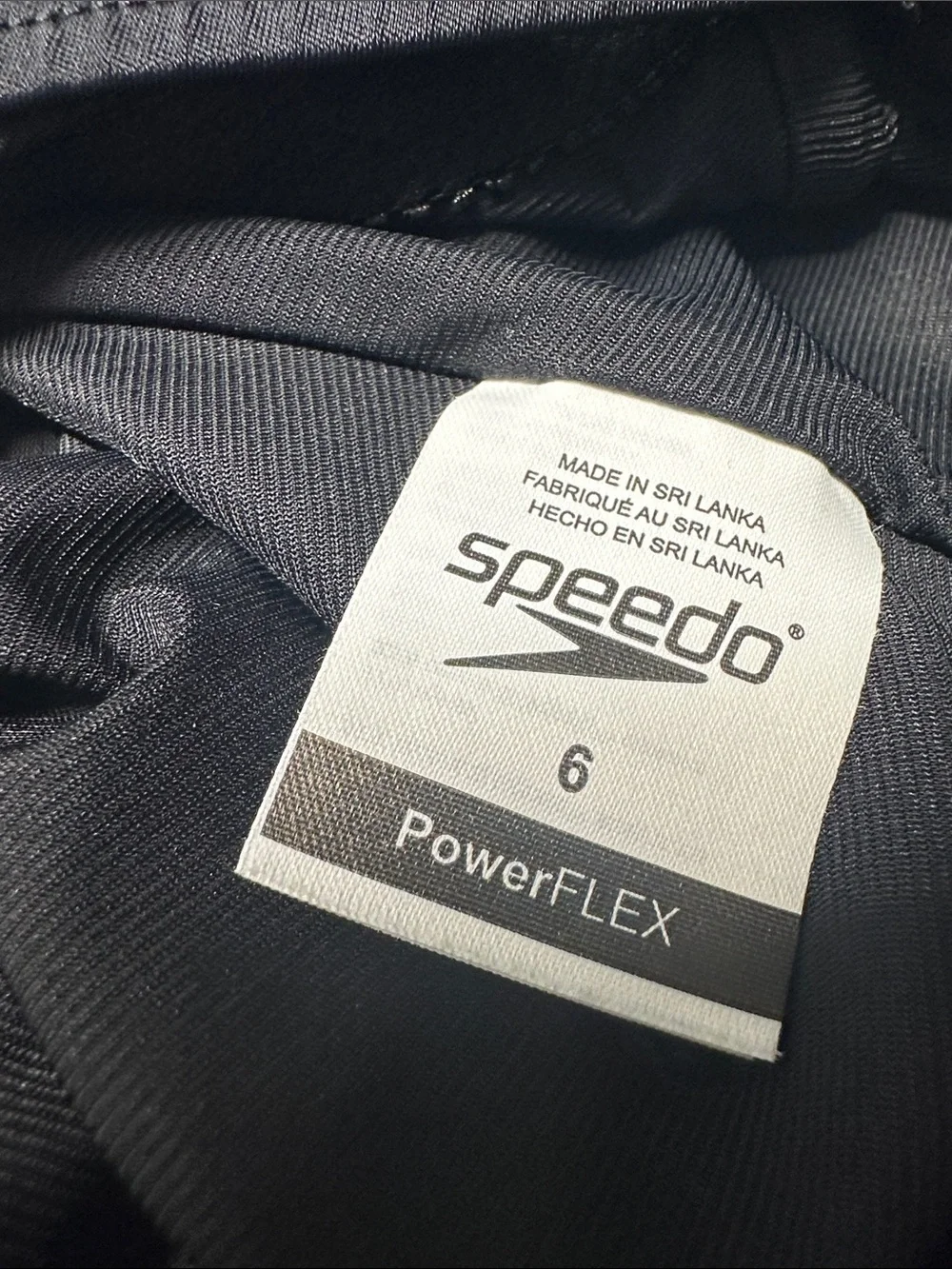 Speedo Women's Moderate Ultraback PowerFLEX One Piece Swimsuit Black Sz 6